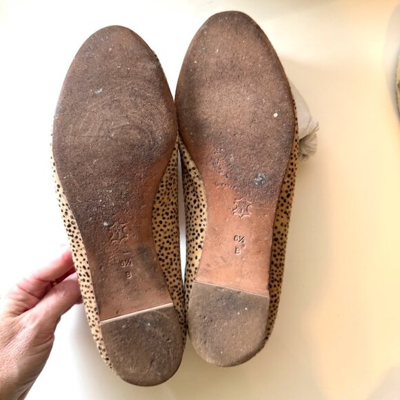 Loeffler Randall Leopard Print Pony Hair Flats - Size 6.5 - Picture 3 of 3